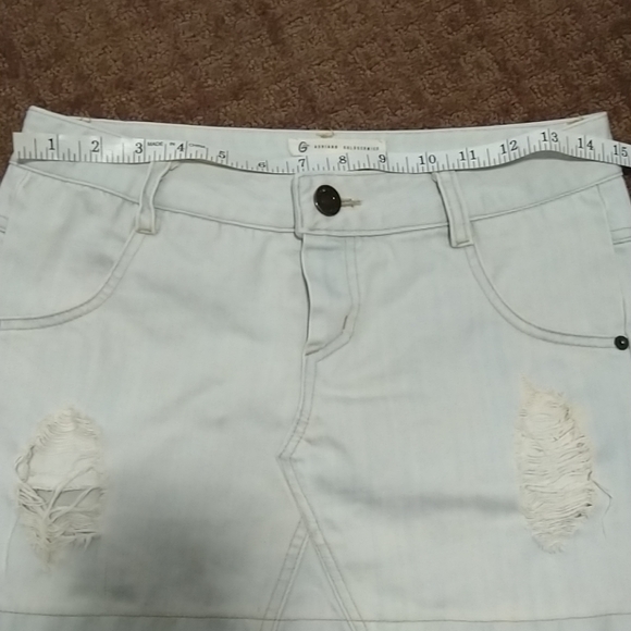 Adriano goldshmeid miniskirt faded denim Nordstrom - Picture 6 of 8